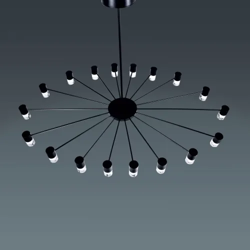 Wysoka jakość Szeroka lampa wisząca z reflektorami na ramionach ułożonych w koło Vivida International 0051.31 Galileo LED 18x2W 3000K 75cm