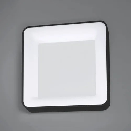Czarny kwadratowy zaoblony plafon z białym spodem Vivida International 0044.21.NE Inner S LED 50W 3000K 60cm Super okazja
