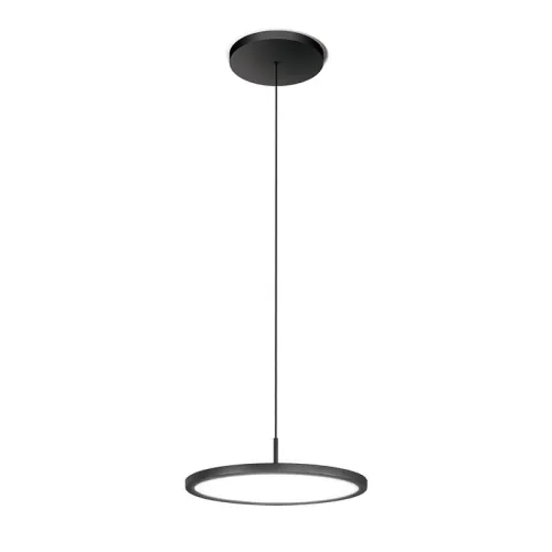 Okazja Czarna lampa wisząca z płaskim okrągłym kloszem Vivida International 0073.32.NE WN Mystery LED 16W 3000-4000K 22cm