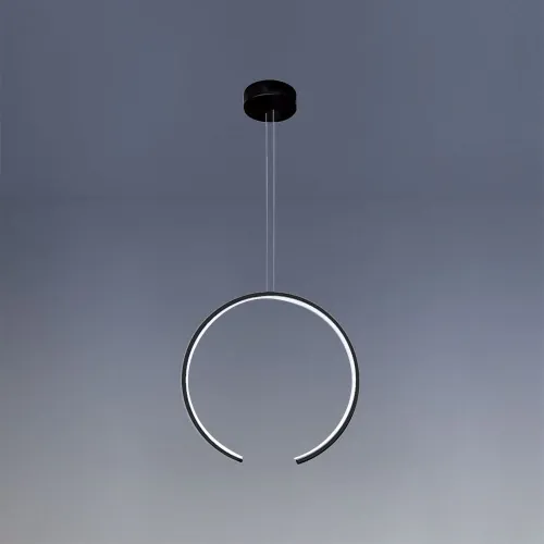 Ograniczona ilość Czarna lampa wisząca rozcięta obręcz 45cm Vivida International 0074.31 WN Olympic LED 24W 3000-4000K