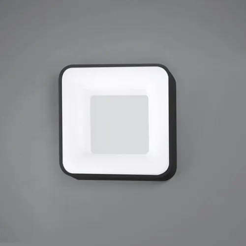 Wyjątkowa oferta Czarny zaoblony kwadratowy plafon kinkiet lampa Vivida International 0044.20.NE Inner S LED 32W 3000K 40cm