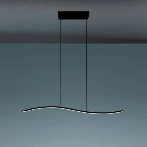 Czarna lampa wisząca pofalowana linia Vivida International 0040.31 Lil Wave LED 30W 3000-4000K 122,5cm Ekspresowa dostawa