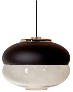 Popularny Lampa wisząca z czarno bursztynowym szklanym kloszem 4Concepts Z214111000 Miranda E27 45cm x 232cm
