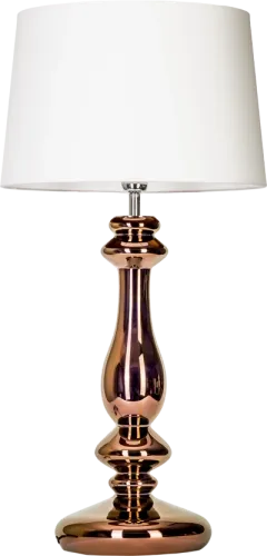 Lampa stołowa miedziana szklana podstawa z białym abażurem 4Concepts L204261228 Versailles E27 79cm x 40cm Bestseller