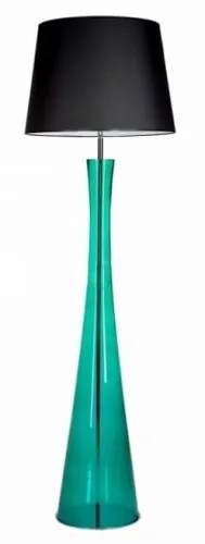 Ekspresowa dostawa Lampa podłogowa z zieloną szklaną podstawą i czarno białym abażurem 4Concepts L235312258 Siena E27 165cm x 50cm