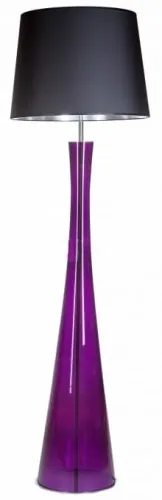 Ekspresowa dostawa Lampa podłogowa z fioletową szklaną podstawą i czarno srebrnym abażurem 4Concepts L235311263 Siena E27 165cm x 50cm