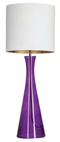 Tylko dziś Lampa stołowa fioletowa szklana podstawa i biało złoty abażur 4Concepts L236311405 Chianti E27 100cm x 36cm