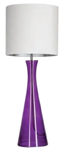 Super okazja Lampa stołowa fioletowa szklana podstawa i niebiesko srebrny abażur 4Concepts L236311406 Chianti E27 100cm x 36cm