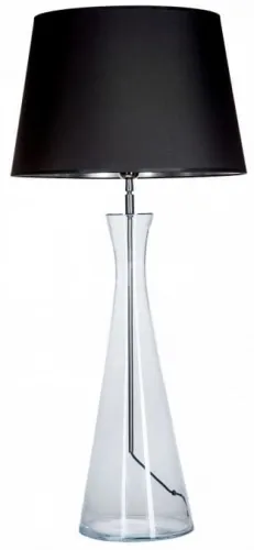 Dodaj do koszyka Lampa stołowa transparentna szklana podstawa i czarno srebrny abażur 4Concepts L236310253 Chianti E27 95cm x 45cm