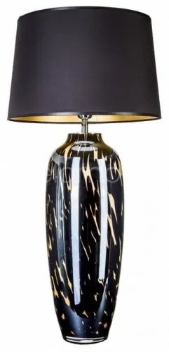 Zamów dziś Lampa stołowa ręcznie malowana podstawa z czarno złotym abażurem 4Concepts L209062240 Cannes E27 87cm x 45m