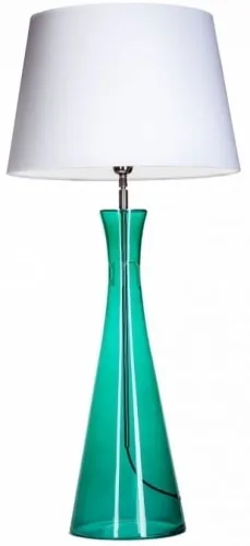 Taniej Lampa stołowa zielona szklana podstawa i biały abażur 4Concepts L236312230 Chianti E27 95cm x 45cm