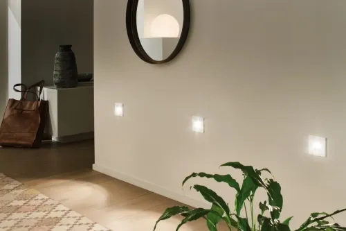 Oprawa przyschodowa WALL LED kwadrat 1.7W 65lm 2700K 230V biały / tworzywo sztuczne Paulmann PL92922 Szybka dostawa