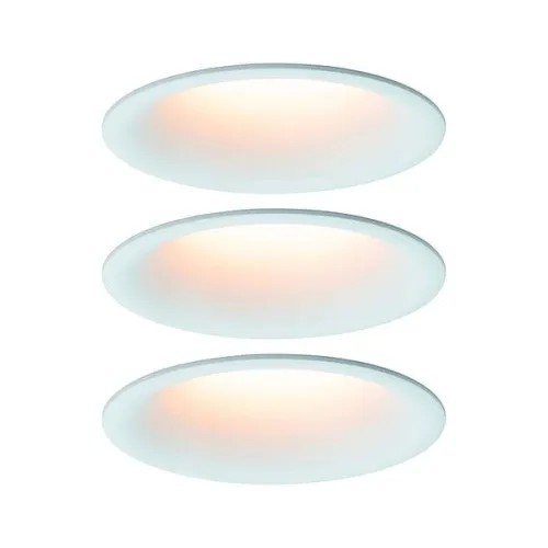 Wyprzedaż Oprawa do wbudowania CYMBAL COIN LED DIM zestaw 3x6.5W 440lm 2000-2700K IP44 230V biały matowy Paulmann PL93419