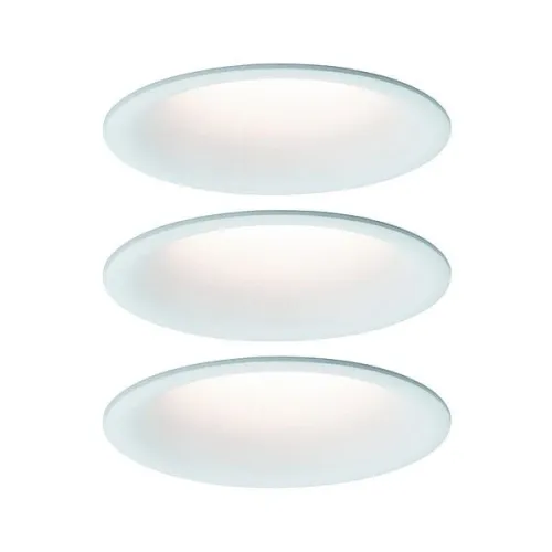 Dodaj do koszyka Oprawa do wbudowania CYMBAL COIN LED DIM zestaw 3x6.7W 430lm 2700K IP44 230V biały matowy Paulmann PL93415