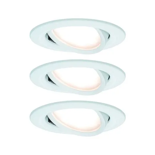 Cena promocyjna Oprawa do wbudowania NOVA COIN LED DIM wychylna zestaw 3x6W 470lm 84mm 2700K IP23 230V biały mat Paulmann PL93485