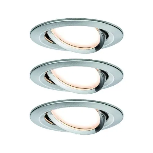 Oprawa do wbudowania NOVA COIN LED DIM wychylna 6W 470lm 84mm 2700K IP23 230V szczotkowane żelazo Paulmann PL93483 Bezpieczne zakupy
