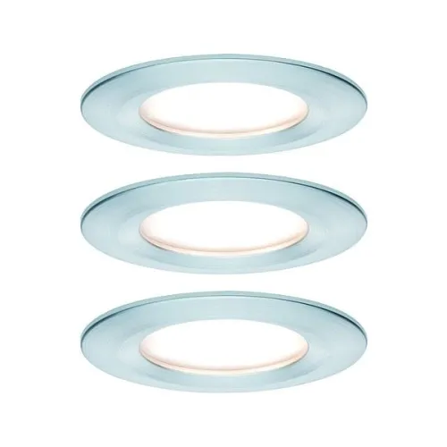 Oprawa do wbudowania NOVA COIN LED stała 3x6W 470lm 78mm 2700K IP44 230V aluminium Paulmann PL93462 Nowość