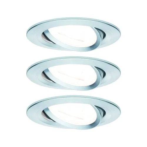 Ostatnie sztuki Oprawa do wbudowania NOVA LED wychylna zestaw 3xGU10 6,5W 460lm 2700K 84mm 230V aluminium Paulmann PL93433