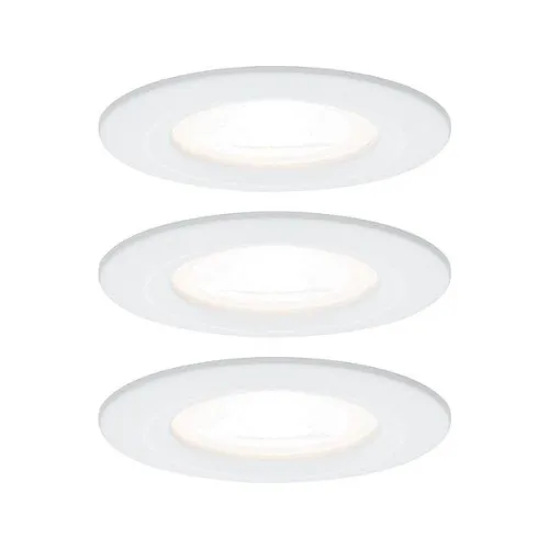 Wybór klientów Oprawa do wbudowania NOVA LED stała zestaw 3xGU10 6.5W 460lm 78mm 2700K IP44 230V biały mat Paulmann PL93442