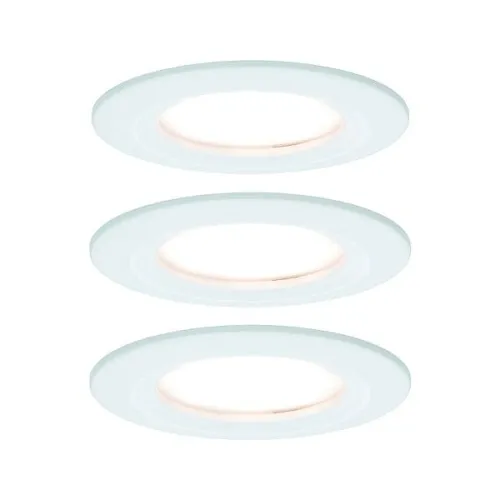 Hit cenowy Oprawa do wbudowania NOVA COIN LED stała zestaw 3x6W 470lm 78mm 2700K IP44 230V biały mat Paulmann PL93460