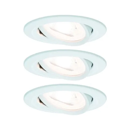 Oprawa do wbudowania NOVA LED wychylna zestaw 3xGU10 6.5W 460lm 84mm 2700K 230V biały mat Paulmann PL93431 Okazja
