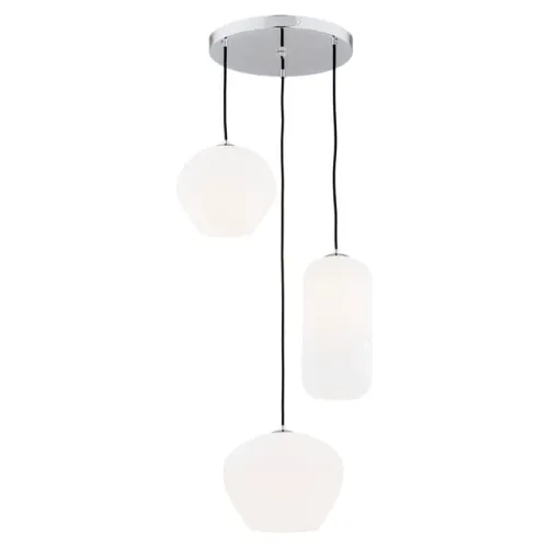Lampa wisząca Argon 1430 Kalimera 3xE27 40cm x 120cm białe klosze chromowana rozeta Kup online