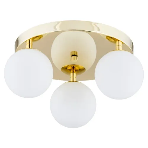 Lampa sufitowa plafon złota podstawa i białe szklane kule Argon 1413 Flavio 3xE14 Oferta czasowa
