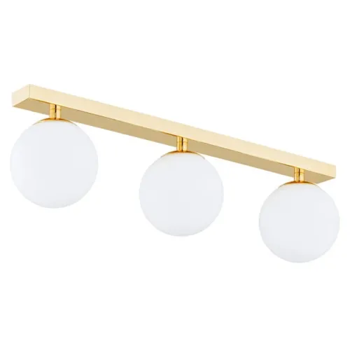 Lampa złota listwa i trzy białe szklane kule Argon 1414 Flavio 3xE14 Zamów teraz