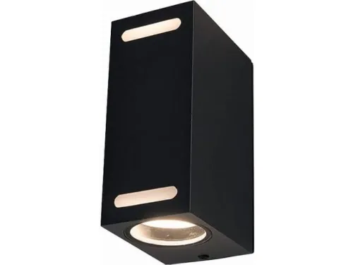 Nowość Czarna lampa ścienna zewnętrzna kinkiet elewacyjny światło góra - dół Nowodvorski 9124 Assos II 2xGU10 IP54