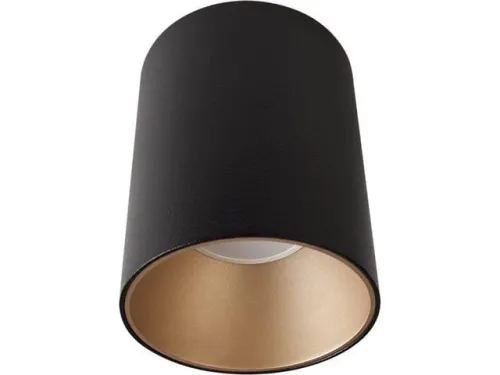Premium Lampa sufitowa punktowa spot bez regulacji Nowodvorski 8931 Eye Tone GU10 11cm x 9cm czarny złoty