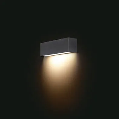 Bezpieczne zakupy Grafitowa lampa ścienna kinkiet prostokątny Nowodvorski 6350 Straight Wall XS E14