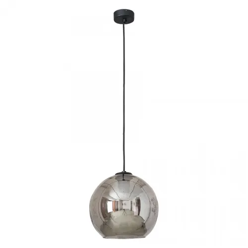 Darmowy zwrot Lampa wisząca z dymnym lustrzanym kloszem na czarnym kablu Nowodvorski 9060 Polaris E27 25cm x 150cm