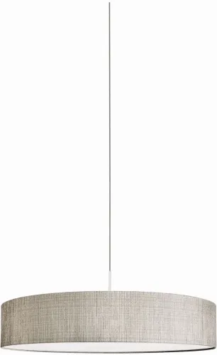 Bestseller Szara okrągła lampa wisząca z abażurem do sypialni Nowodvorski 8947 Turda IV 3xE27 65cm x 110cm
