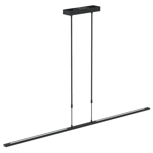 Czarna smukła lampa wisząca listwa Steinhauer 7971ZW Zelena LED 21W + 2x8,4W 3000K 140cm Dostępne od ręki
