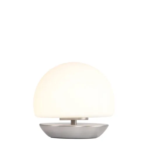 Szklana nowoczesna lampa nocna srebrne elementy Steinhauer 7932ST Ancilla G9 16,5cm Popularny