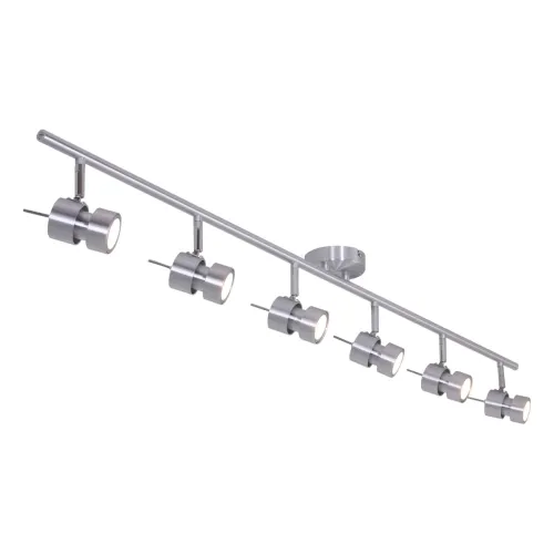 Srebrna nowoczesna listwa sufitowa plafon ruchome reflektory Steinhauer 7906ST Natasja LED 6x7W 2700K 134cm Zniżka