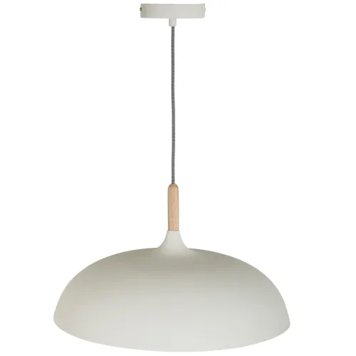 Biała nowoczesna lampa wisząca biały klosz na lince Mexlite 7731W Bjorr E27 45cm Zniżka