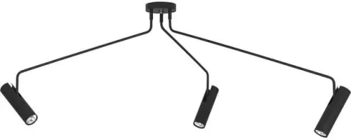 Czarna lampa sufitowa z trzema długimi ramionami i regulowanymi reflektorami Nowodvorski 6504 Eye Super III 3xGU10 Tani