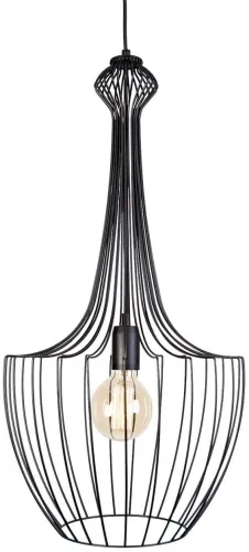 Zamów dziś Czarna lampa wisząca z długim dekoracyjnym metalowym kloszem Nowodvorski 8851 Luksor S E27 37cm x 126cm