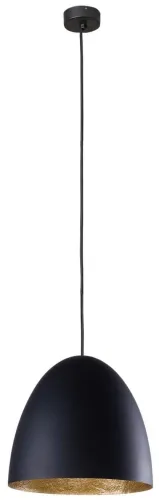 Lampa wisząca do kuchni czarny kopułowy klosz złoty od wewnątrz Nowodvorski 9022 Egg M E27 38cm x 150cm Oferta