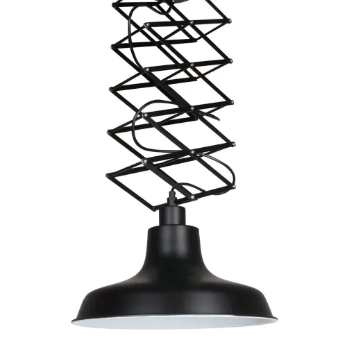 Premium Czarna nowoczesna lampa wisząca plafon regulowana długość Mexlite 7654ZW Flex E27 36cm