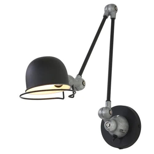 Tylko dziś Czarna nowoczesna lampa ścienna kinkiet regulowane ramię Mexlite 7656ZW Davin E14 185cm