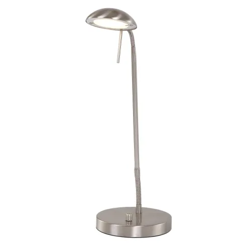 Srebrna klasyczna regulowana lampa biurkowa Mexlite 7502ST Biron LED 6W 3000K 52cm Ekspresowa dostawa