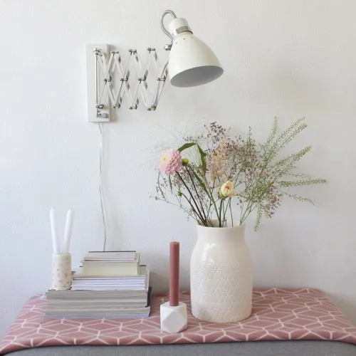 Szybka wysyłka Biało srebrna nowoczesna lampa ścienna kinkiet z długim ramieniem Steinhauer 6290W Spring E27 28cm