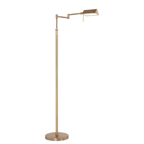 Mosiężna prosta nowoczesna lampa podłogowa Mexlite 5895BR Karl LED 10W 3000K 145cm Nowy