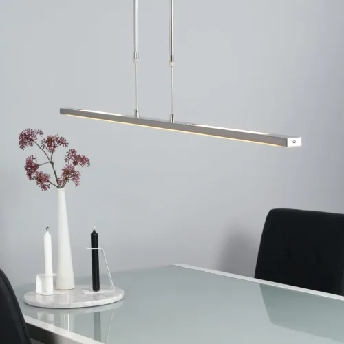 Srebrna smukła lampa wisząca listwa Steinhauer 1482ST Zelena LED 2x8,4W + 2x4,2W 3000K 122cm Bezpieczne zakupy