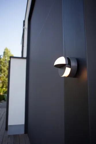 Do wyczerpania zapasów Zewnętrzna lampa ścienna kinkiet na elewację Lutec 5199001118 Eklips LED 2x13W 3000K IP54 szary